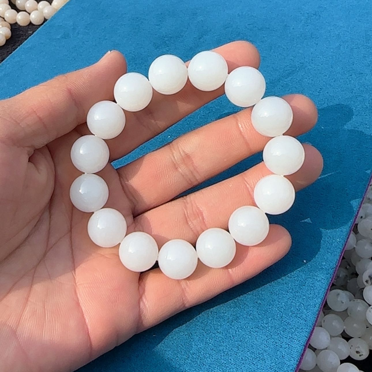 【闪购商品】和田玉手串未镶嵌白玉手串