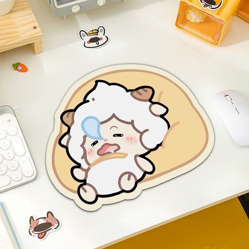 懒洋洋异型防滑鼠标垫护腕办公室桌垫笔记本电脑键盘垫防水耐脏