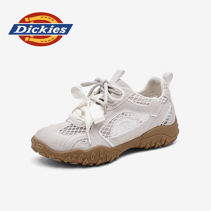 Dickies女鞋2025秋季新款运动鞋百搭时尚透气潮流低帮真皮运动鞋