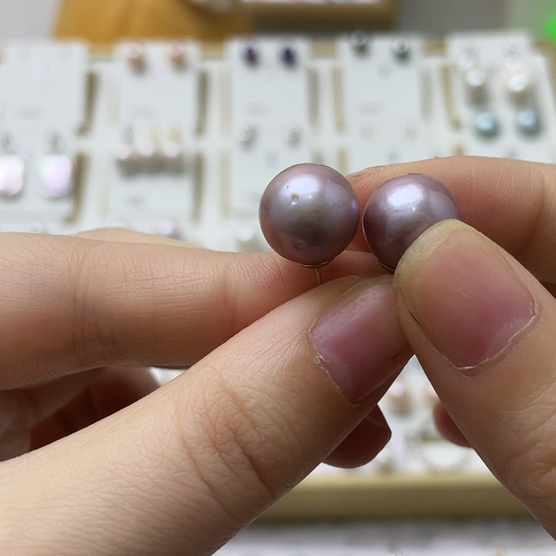 d***i耳饰淡水珍珠银S925镶嵌