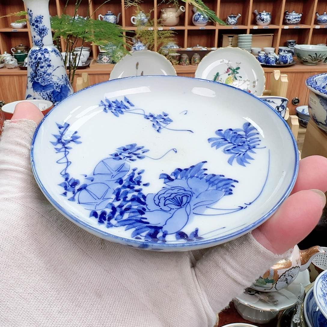 柴窑茶具花杯茶壶盘子微变形介意慎拍
