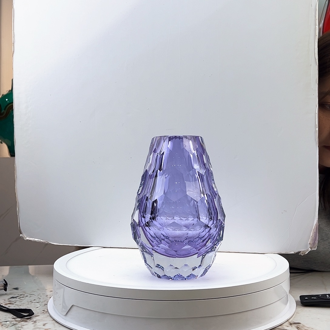 茶盏琉璃水晶花瓶