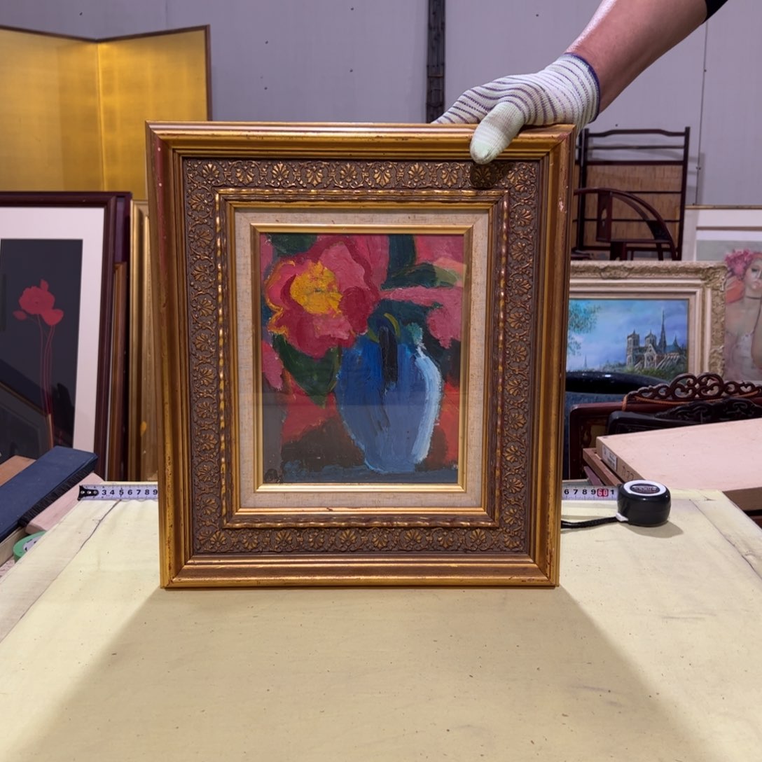 绘画威*屏风框画茶空间设计