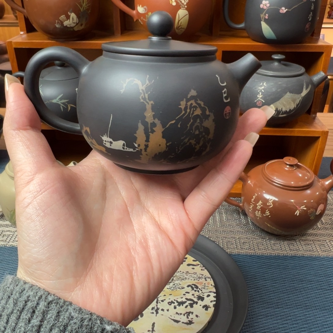 建水紫陶纯手工茶壶