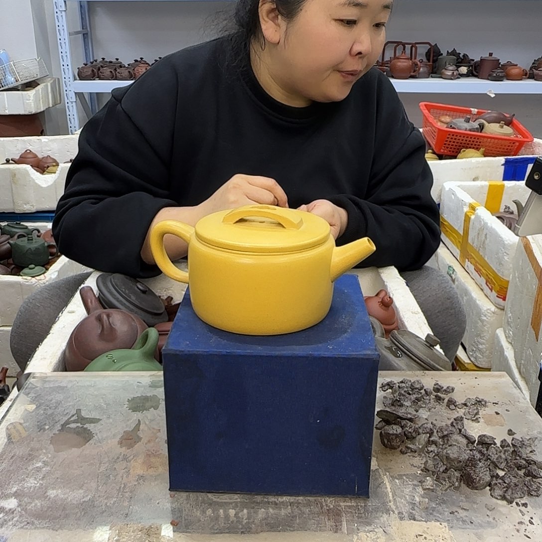 茶壶紫砂宜兴紫砂壶瑕疵处理