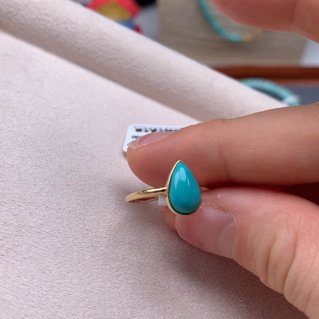 绿松石18K金镶嵌绿松石