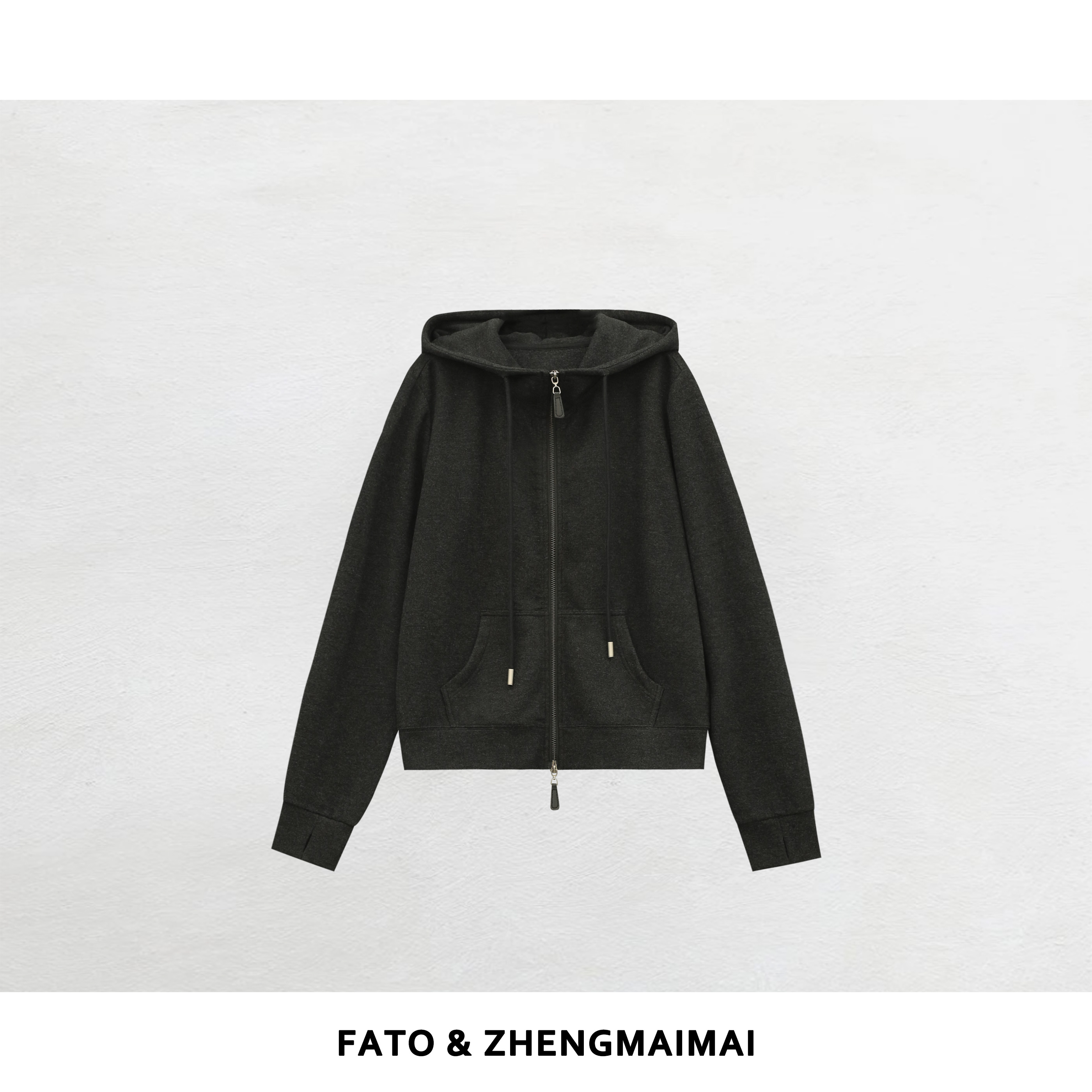 郑买买 城市软壳 秋冬新款复古百搭纯色显瘦连帽外套 XM51101W1