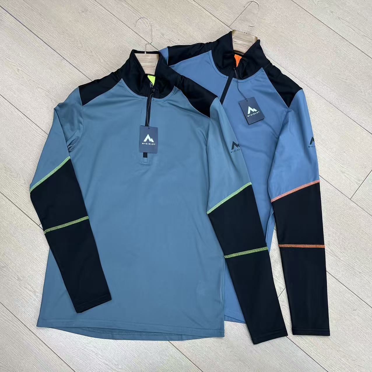 A-776-MKL男士男款立领短拉链拼块运动上衣