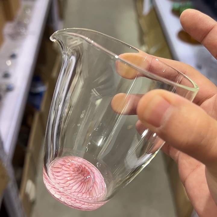 玉见 无耳公道杯 粉凤尾 