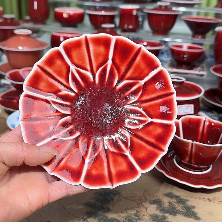 景德镇陶瓷红马坊壶承