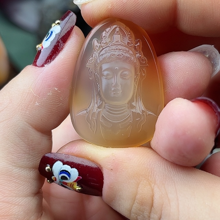 玛瑙/玉髓吊坠未镶嵌骨*刀