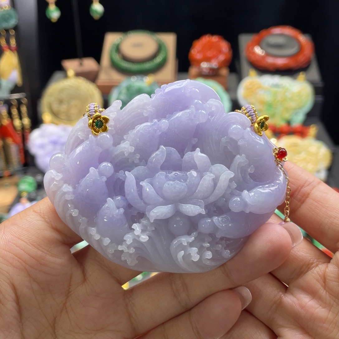 翡翠颈饰未镶嵌代编织