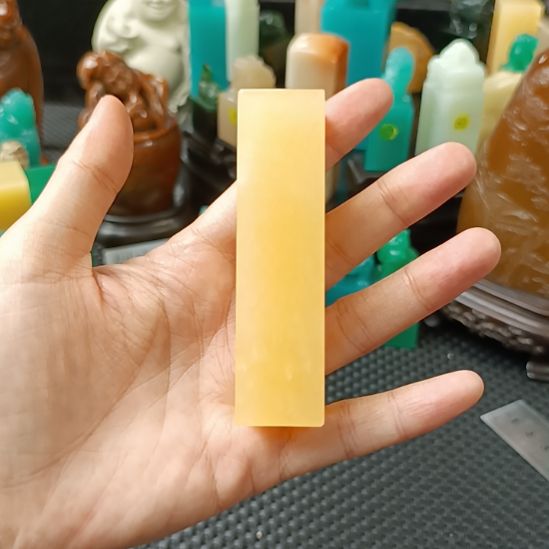 印石寿山石金田黄素章