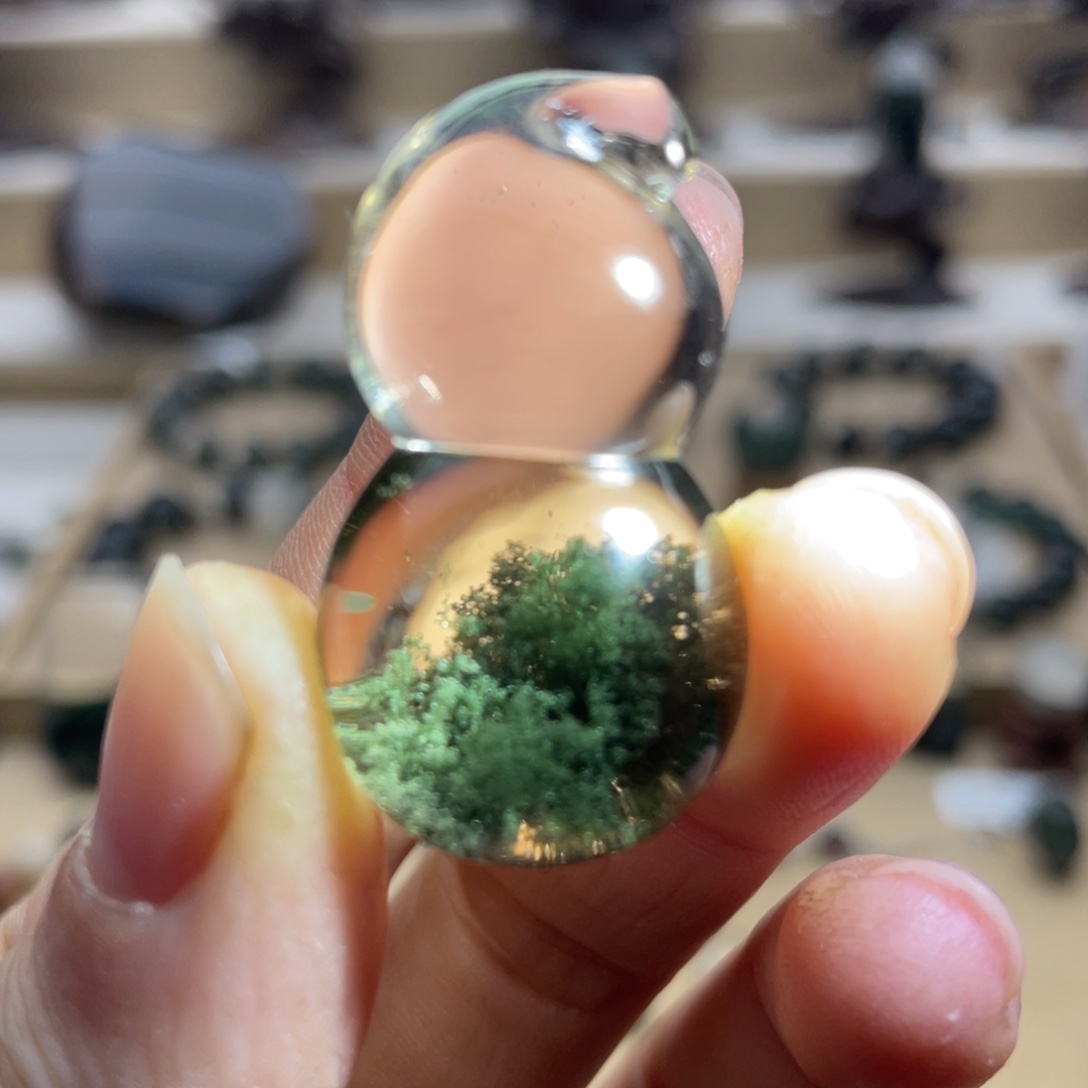 未镶嵌水晶颈饰绿幽灵聚宝盆葫芦
