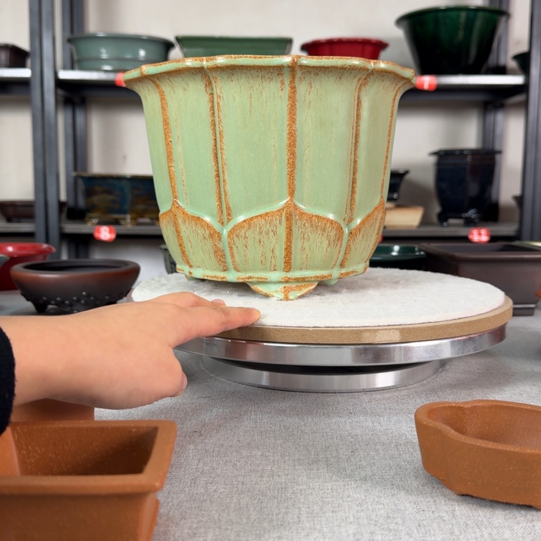 做***5紫砂花盆微瑕手工