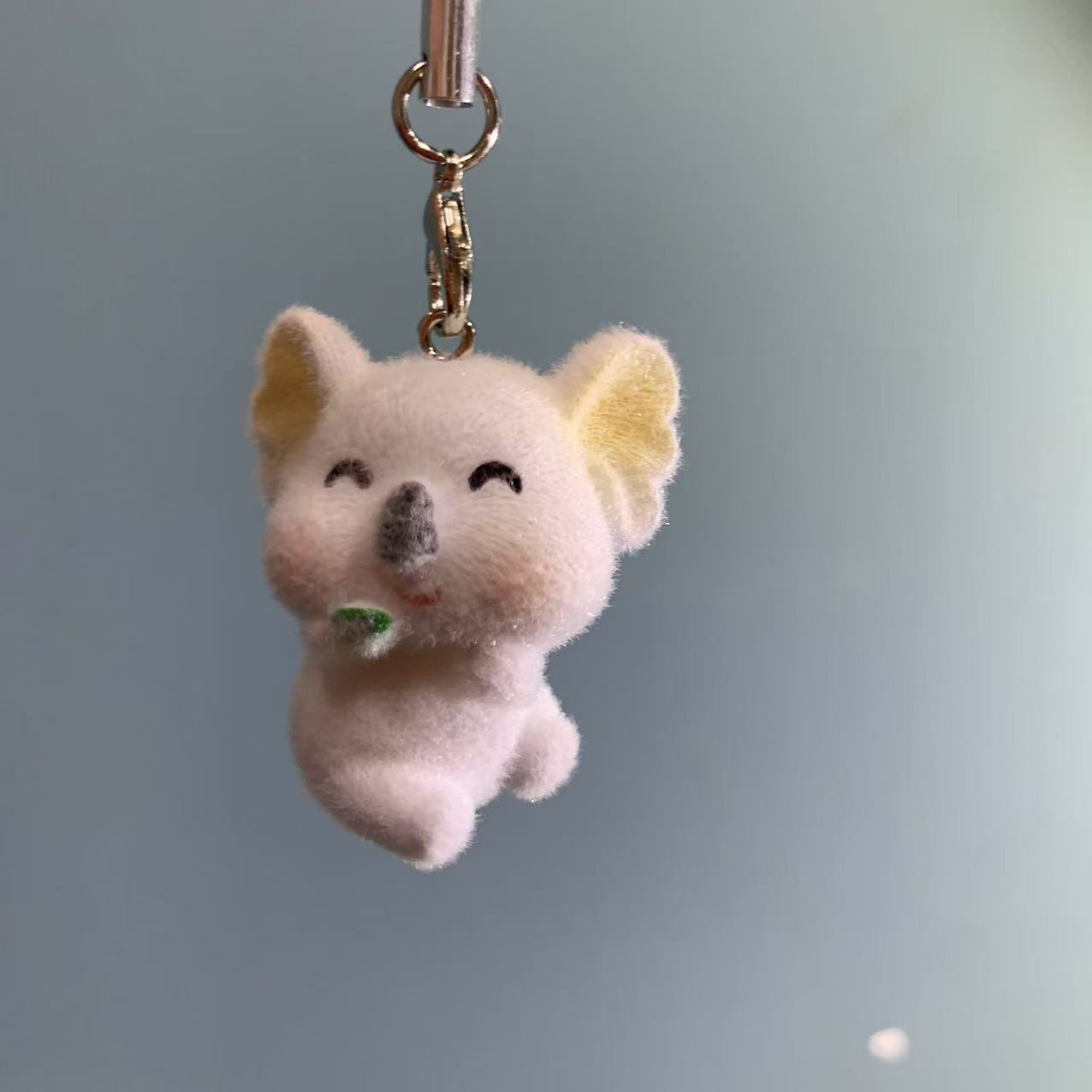 植绒叶子考拉手机链挂件X184