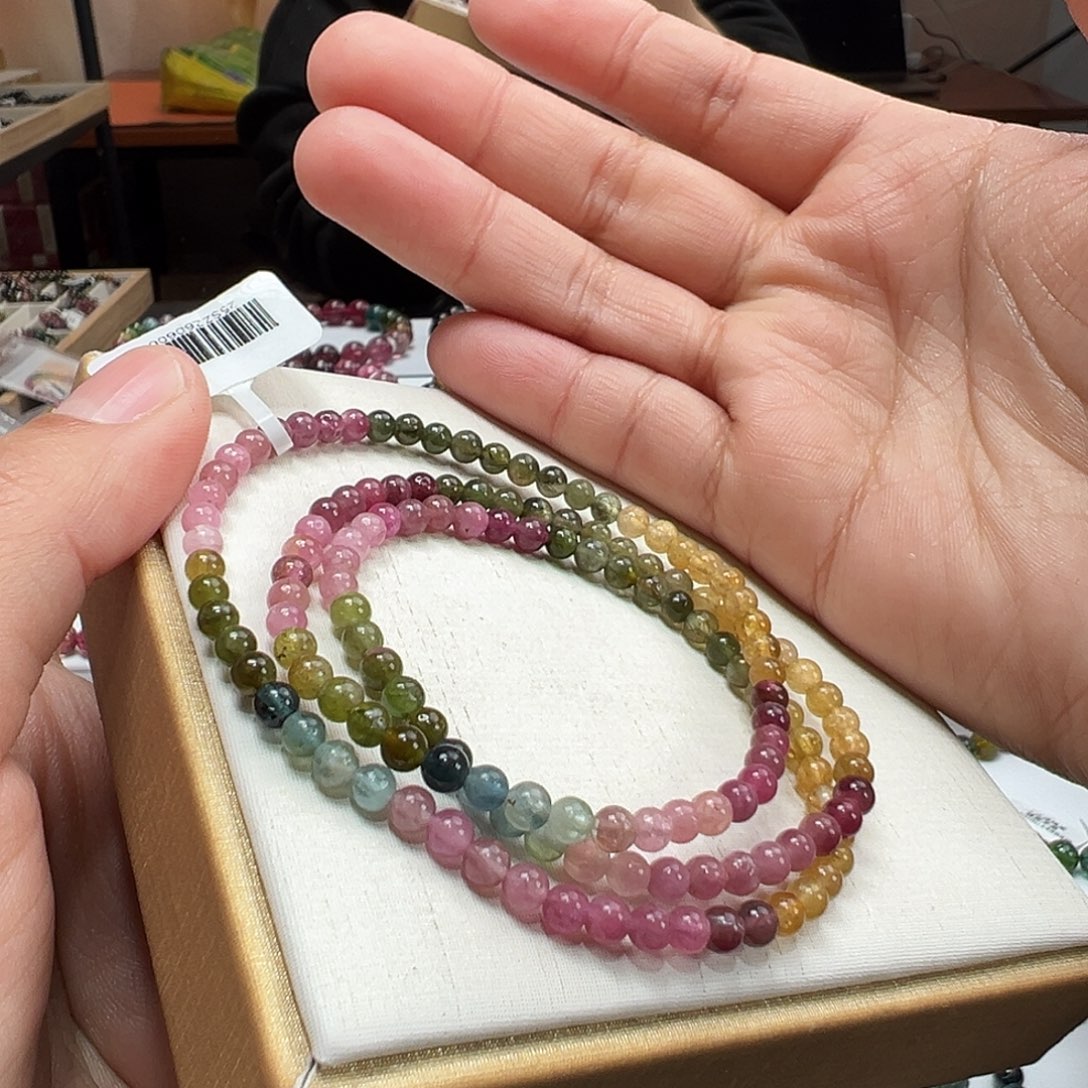 手串碧玺未镶嵌4mmmmmm