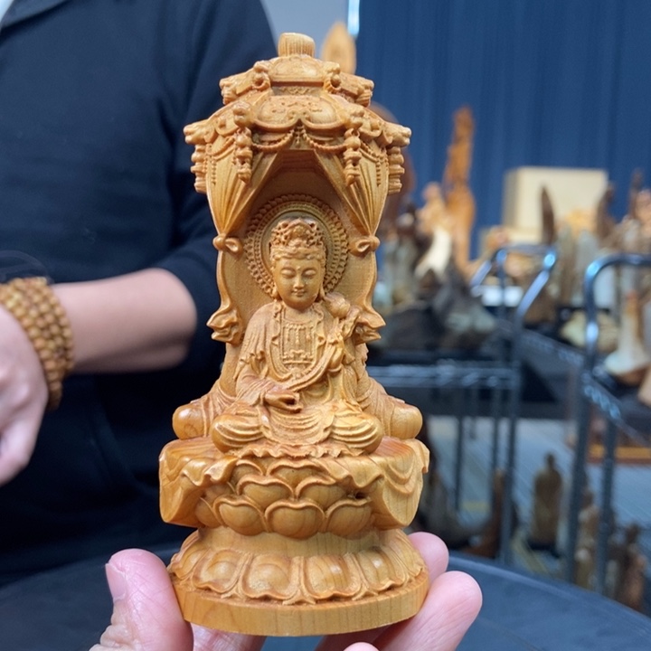 柏木（崖柏）西方三佛