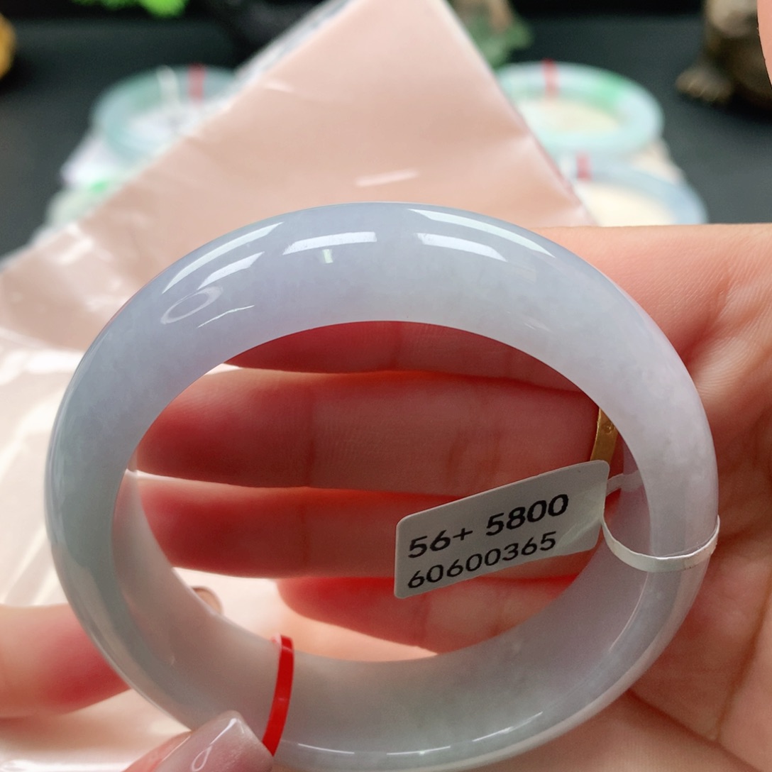 翡翠手镯未镶嵌56 57宽胎显大气