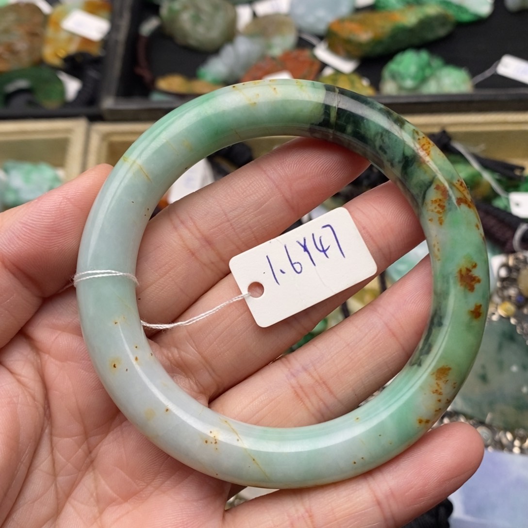 翡翠项链未镶嵌56.8圈口53号