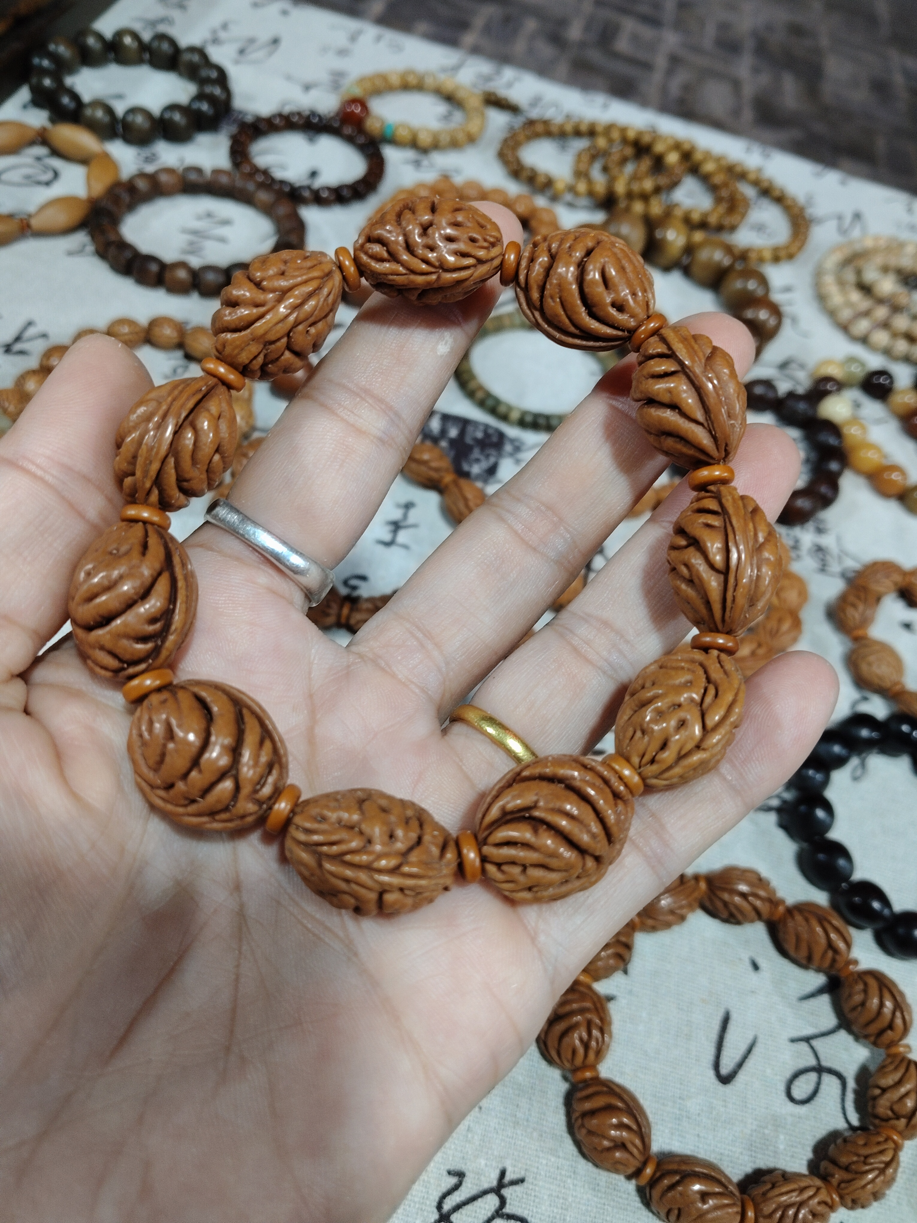 野生碧桃核纹路漂亮干净尺寸约高20宽16度14