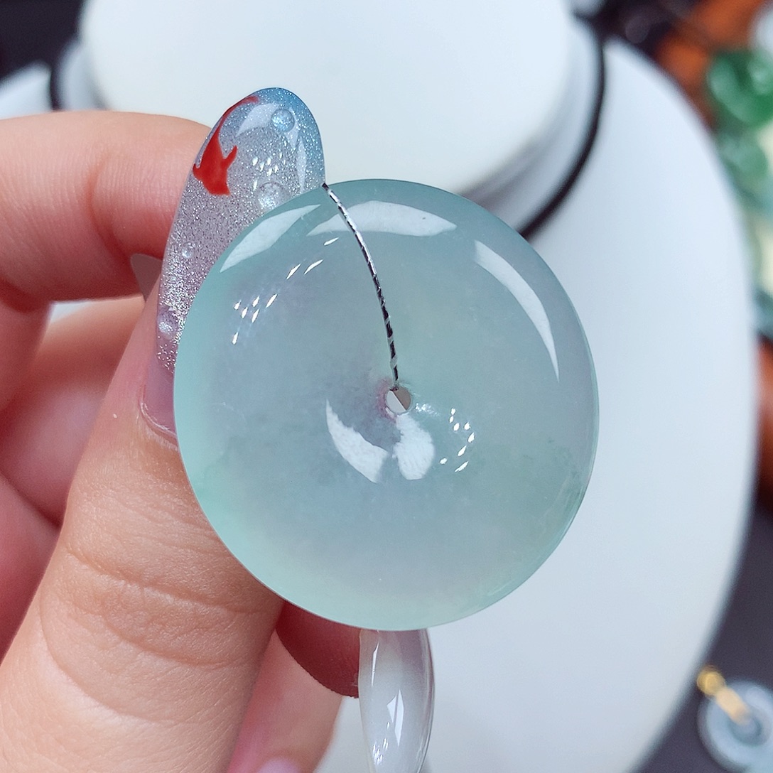 翡翠未镶嵌颈饰翡翠37，29.5/5