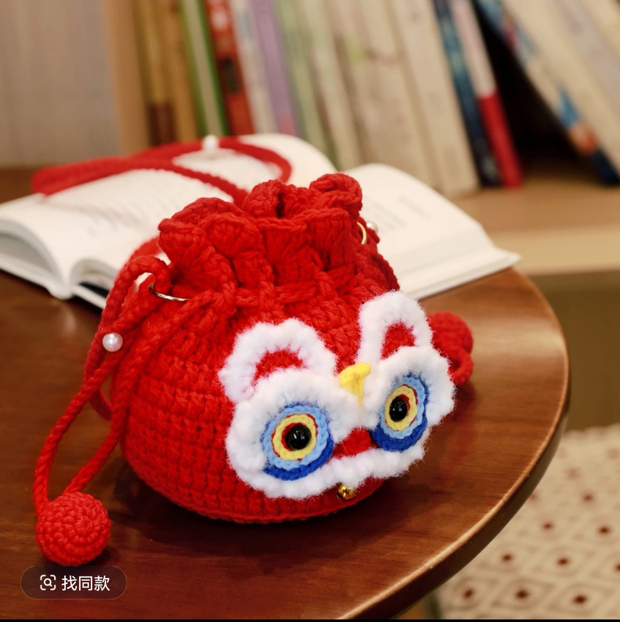 成品毛线编织醒狮福袋