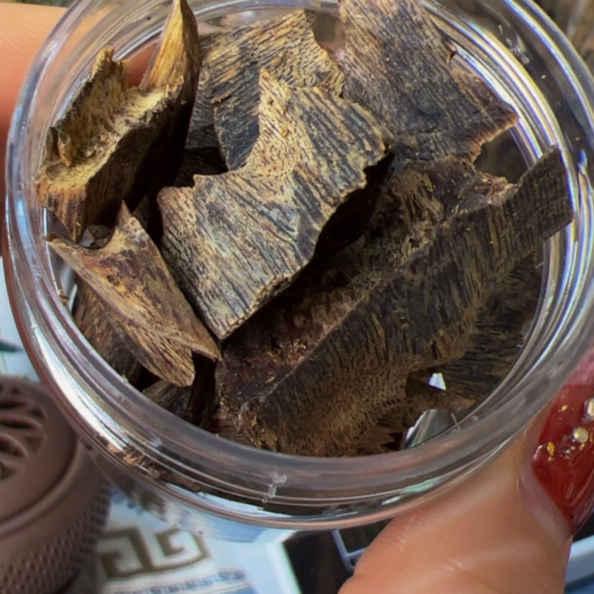 【闪购商品】沉香手把件奇楠油叶子老块料30克