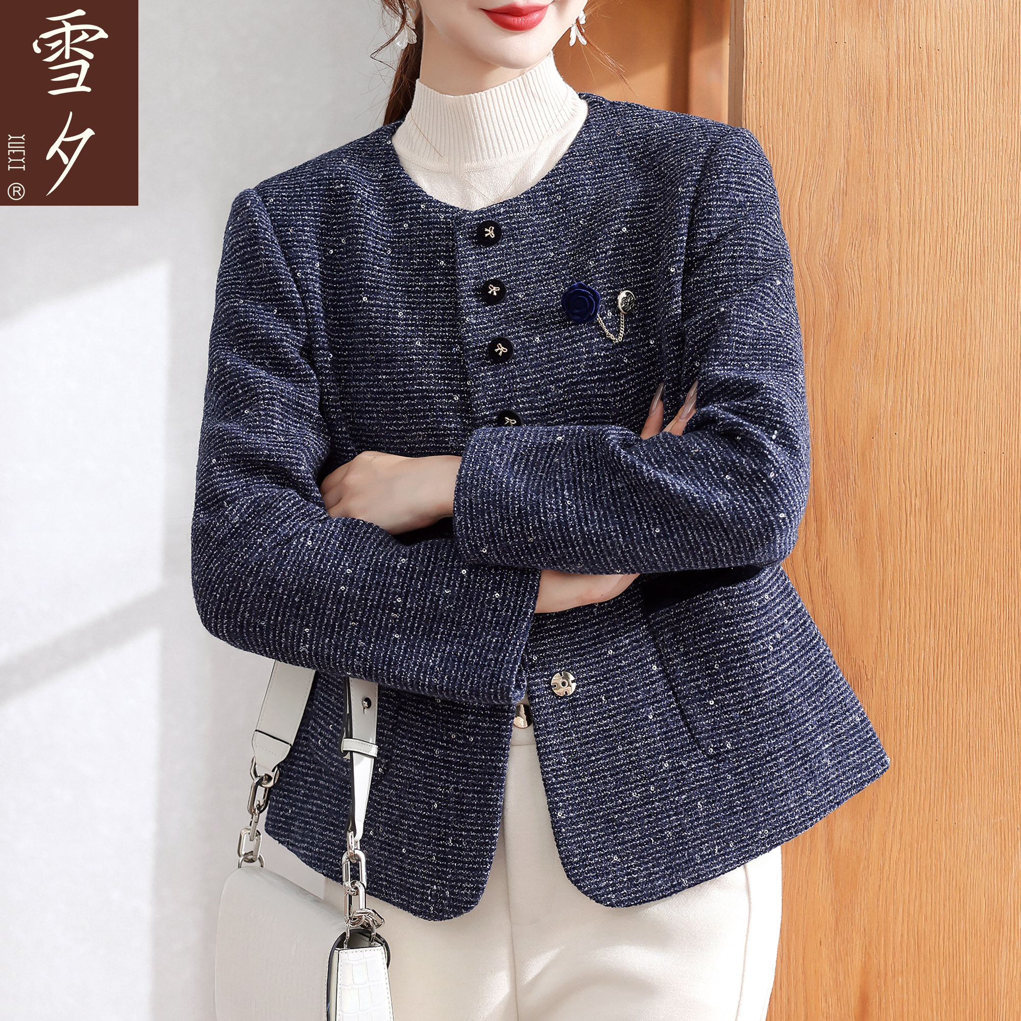 妈妈秋装小香风外套2025新款洋气高贵今年流行中老年女装大码上衣