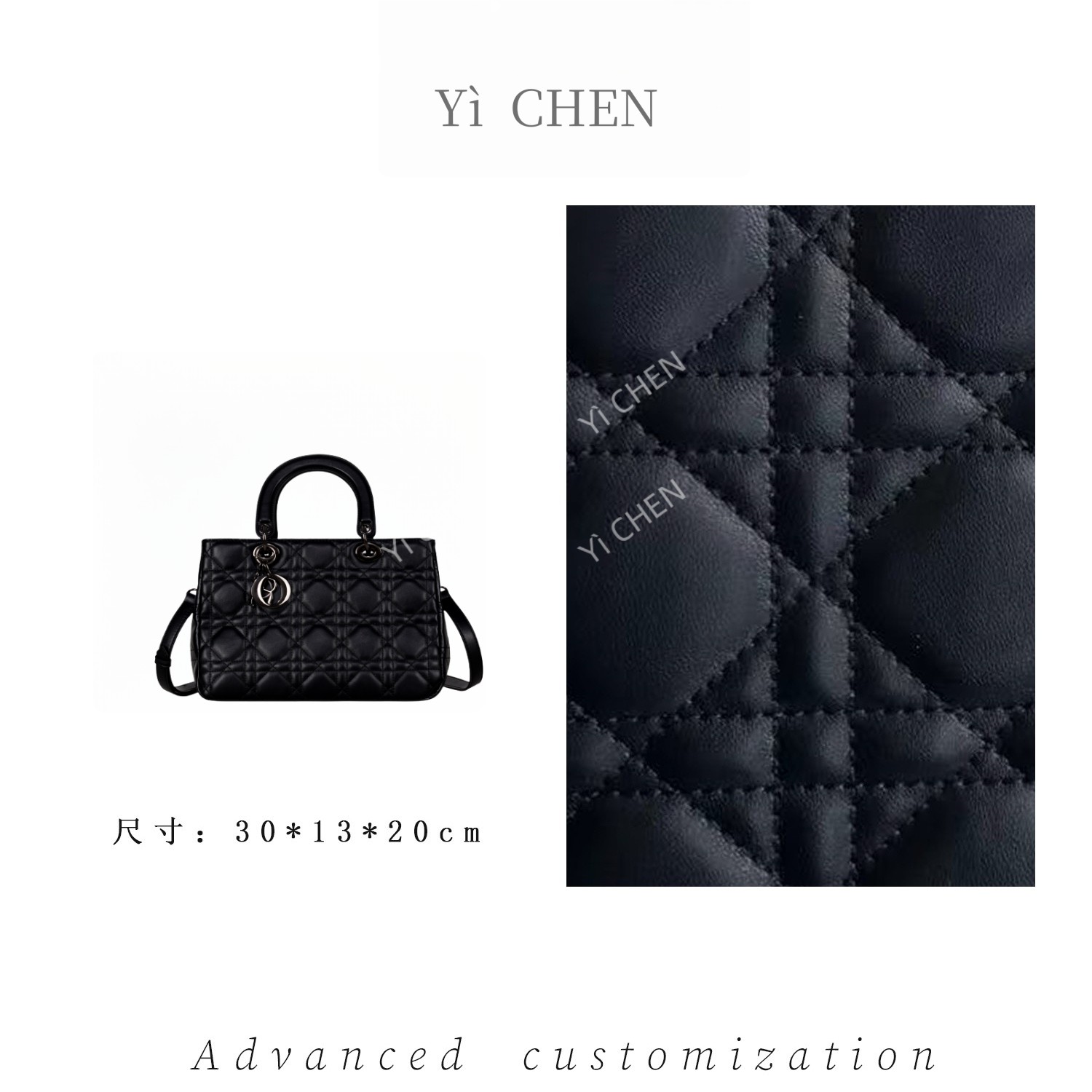 【Yì CHEN】GQ-1834-黑色 简约时尚女士新款轻奢单肩斜跨包