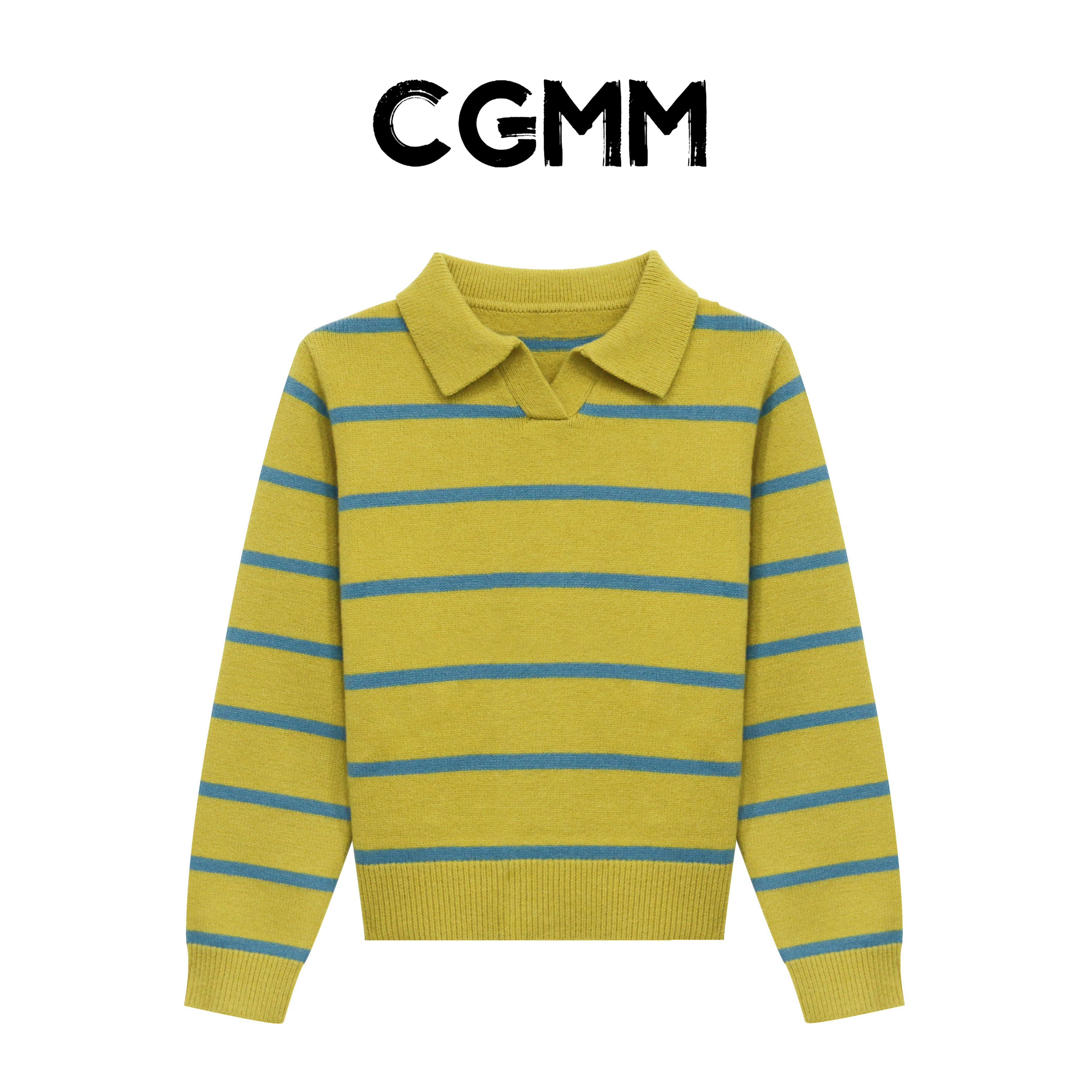 CGMM/橱柜密码高级感撞色通勤百搭厚毛针织衫EHOMB069