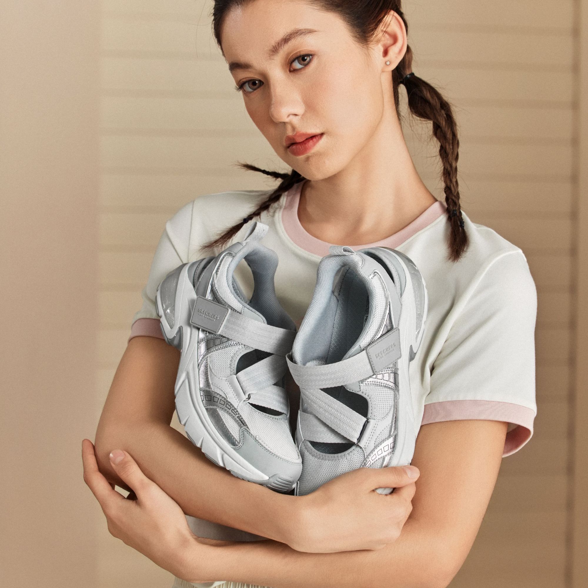 【月影玛丽珍】斯凯奇女鞋透气一脚蹬单鞋25秋季新款厚底凉鞋177387