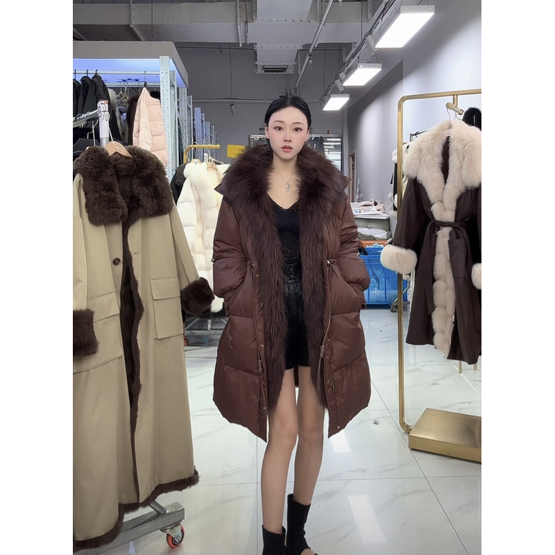 高端大气外套女中长款收腰显瘦大衣 AN