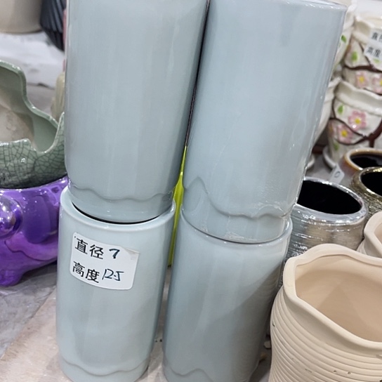 多肉绿植陶瓷花盆9.9包邮，有孔