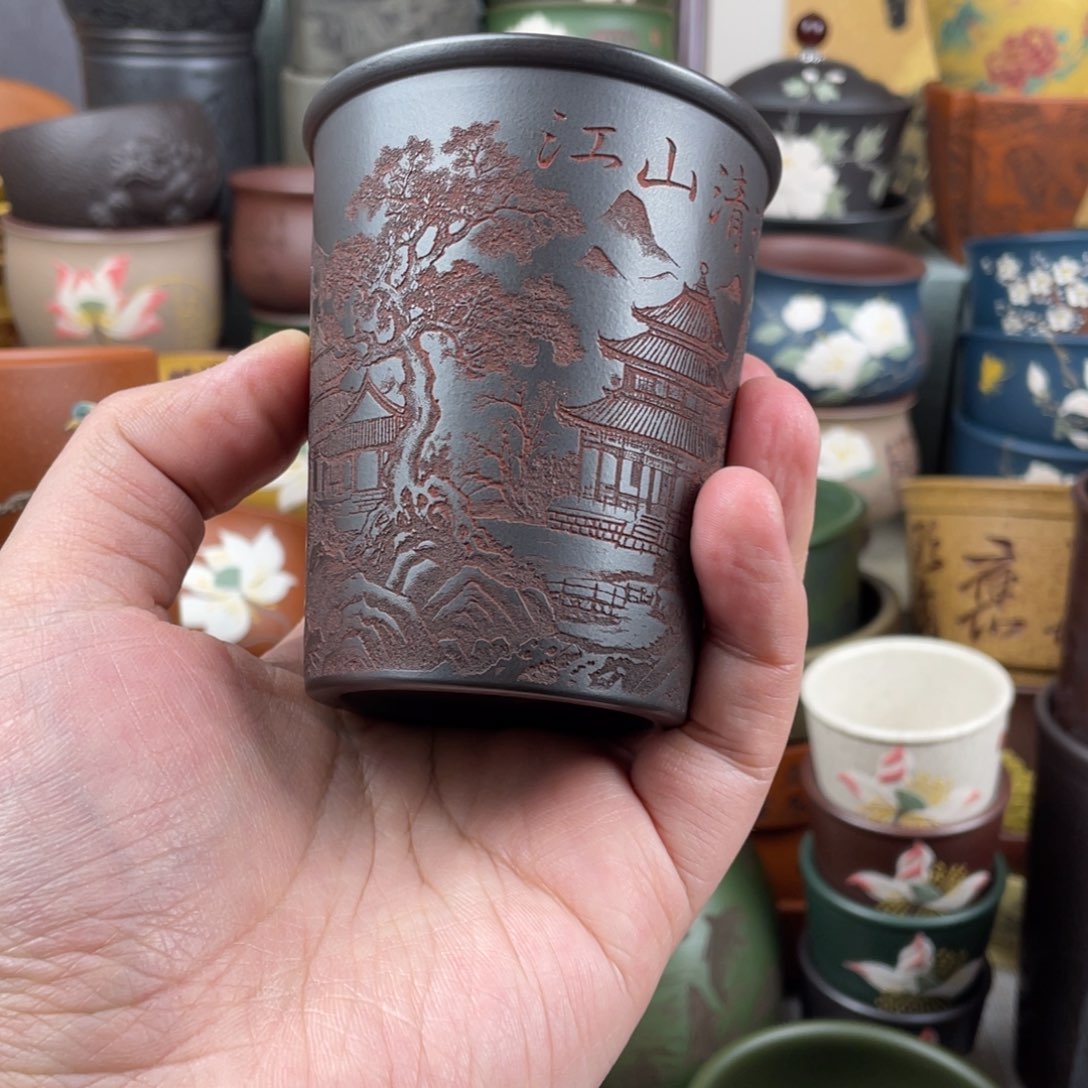紫砂茶杯5****胡紫砂茶杯