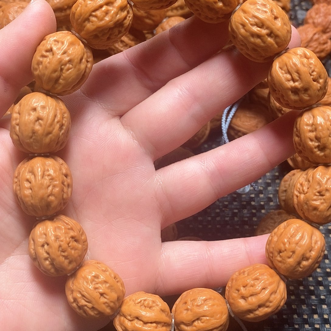 文玩核桃手串干*学八棱