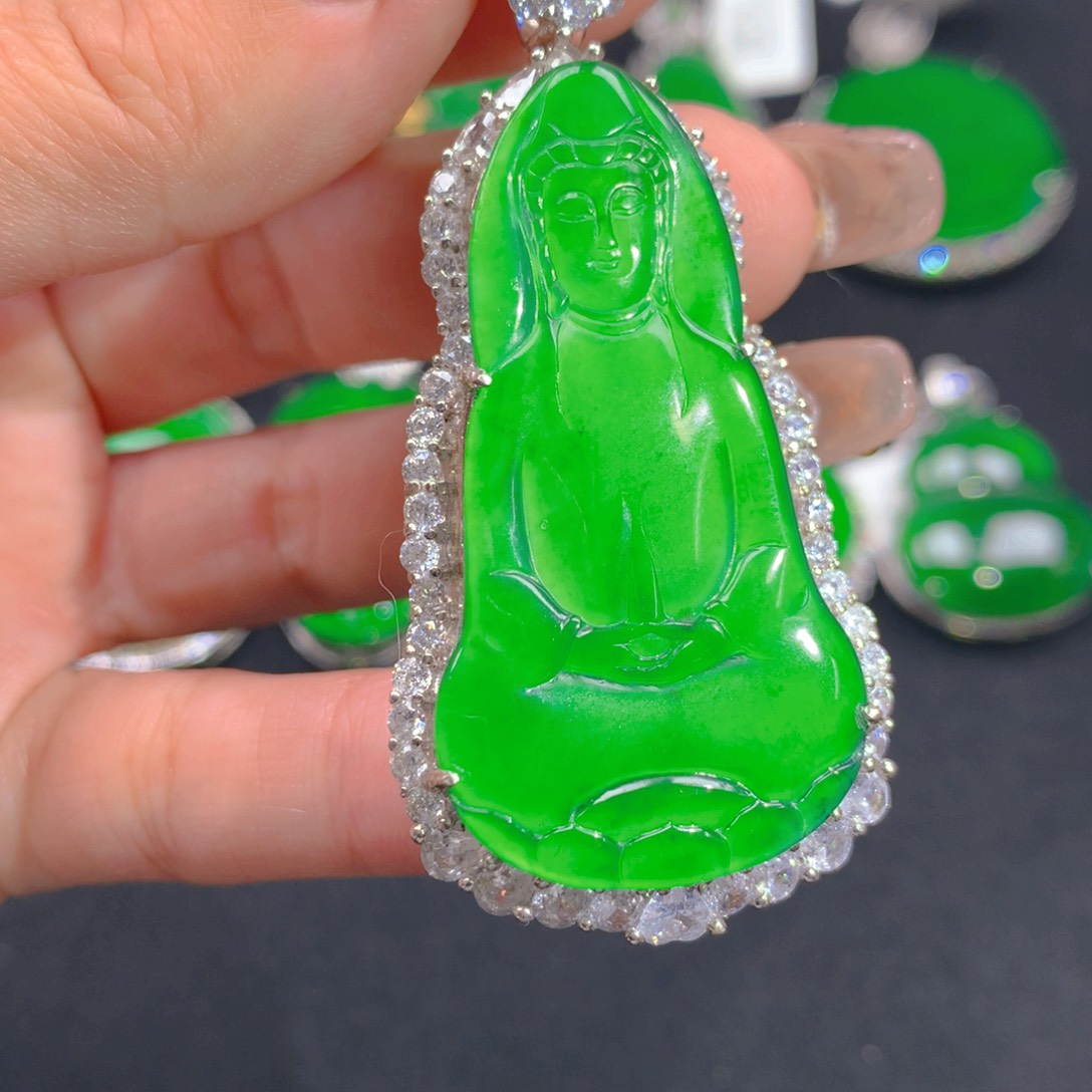 翡翠颈饰银S925镶嵌11111111111