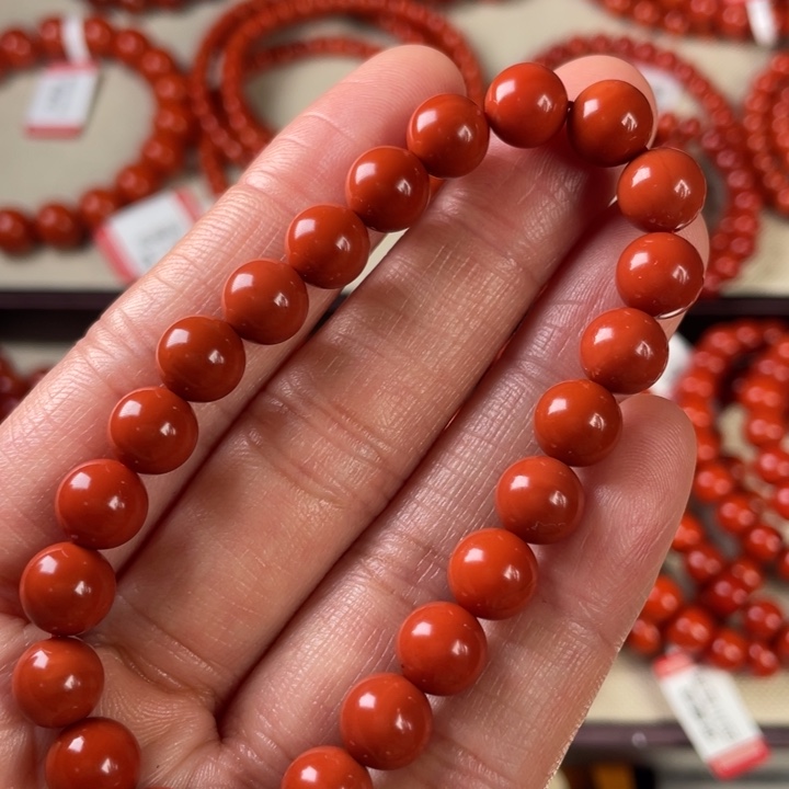 南红玛瑙手链未镶嵌