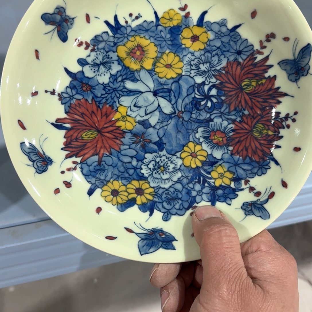 瓷片摆件手绘瓷器全部处理