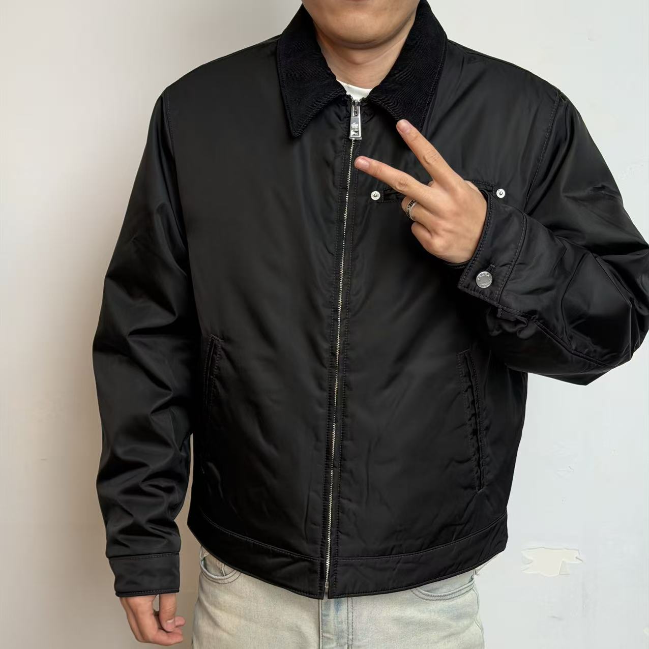 【猫主精选】-灯芯绒翻领夹克棉服