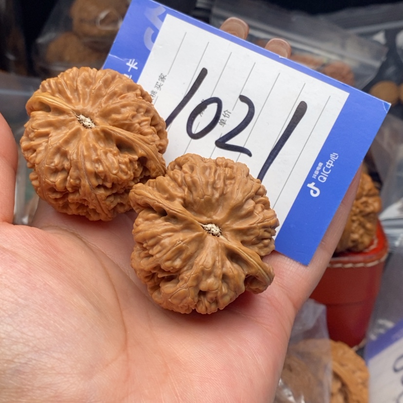 【闪购商品】文玩核桃把件猪***葱文玩核桃1021