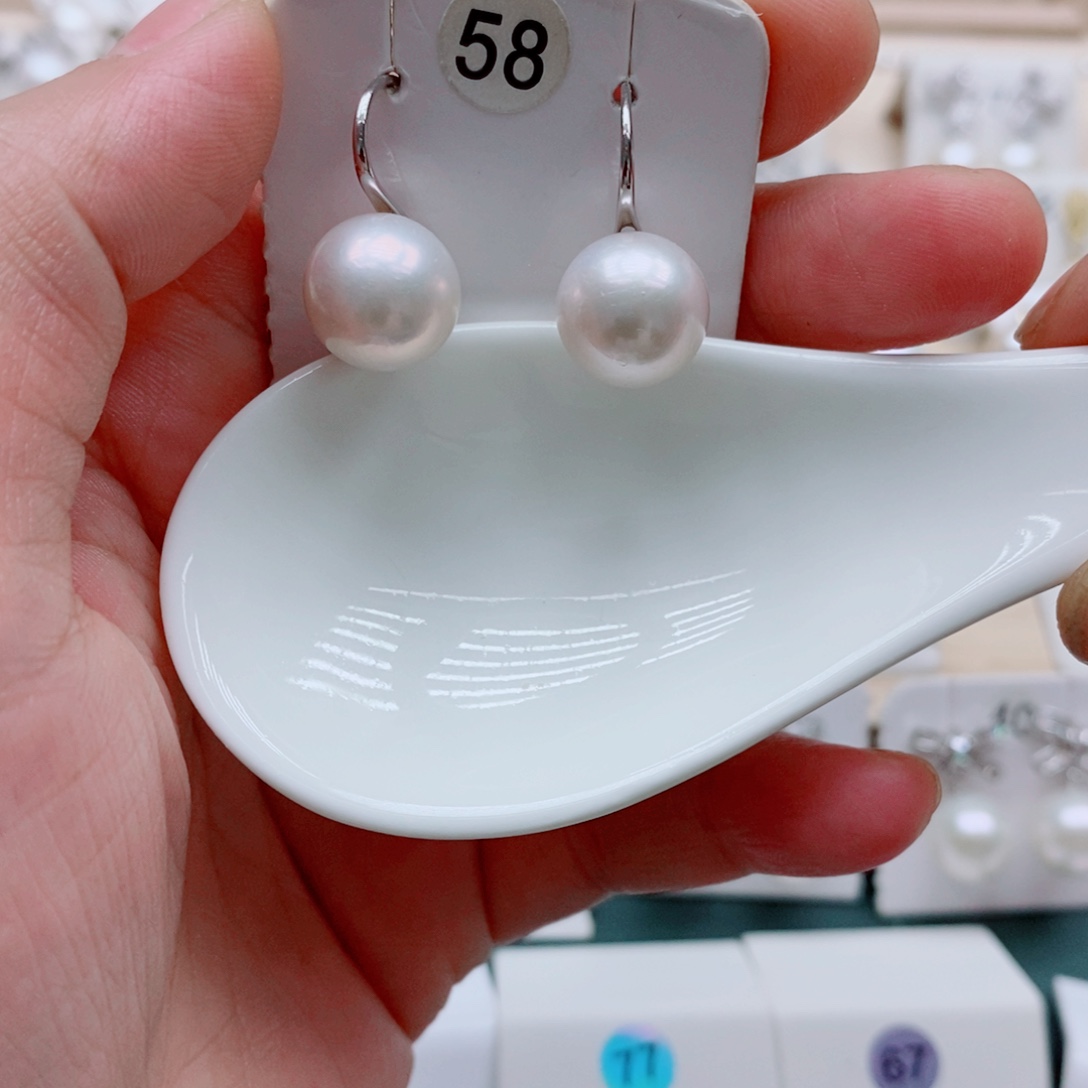 美***)淡水珍珠银S925镶嵌颈饰