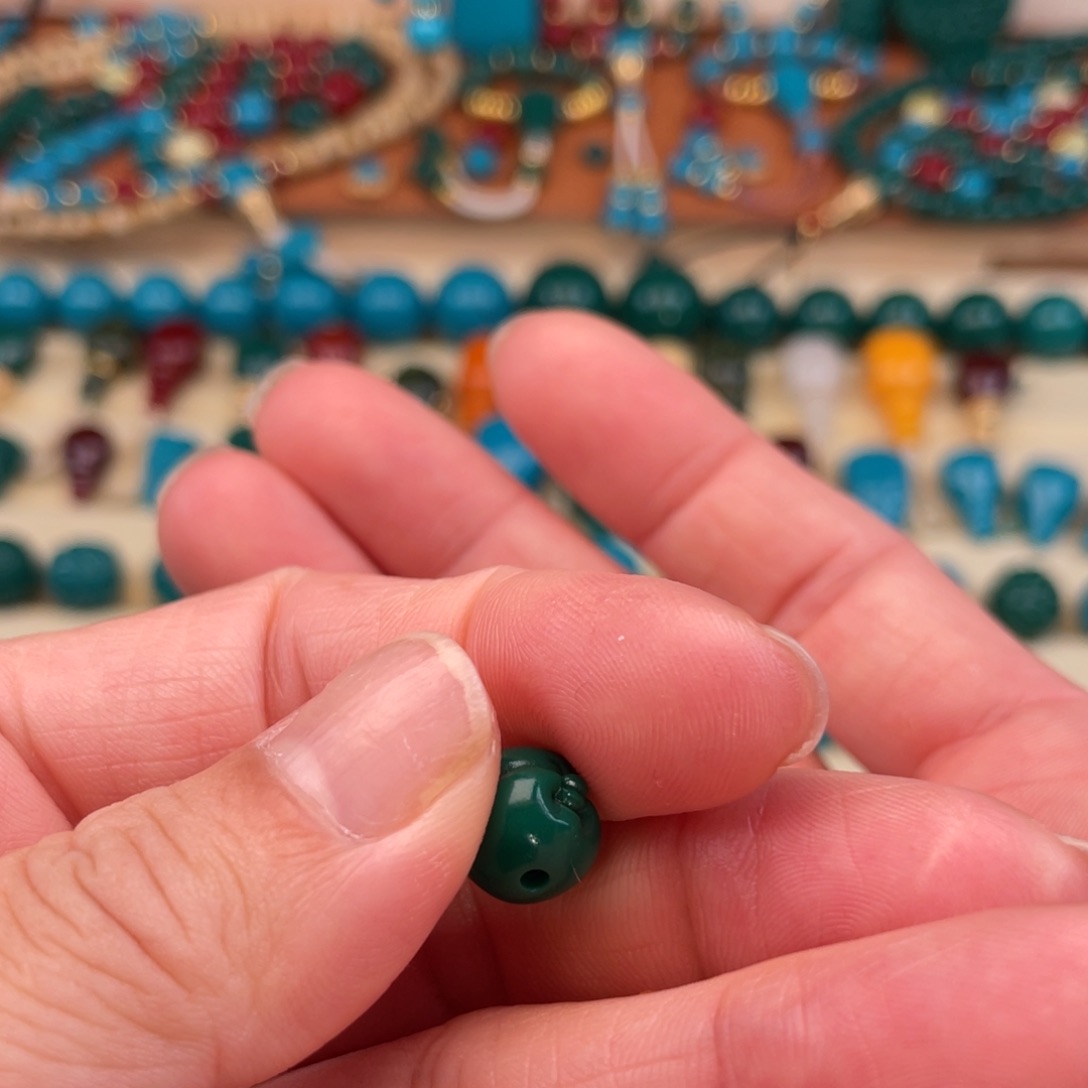 静***颈饰琉璃米勒佛绿色卡10