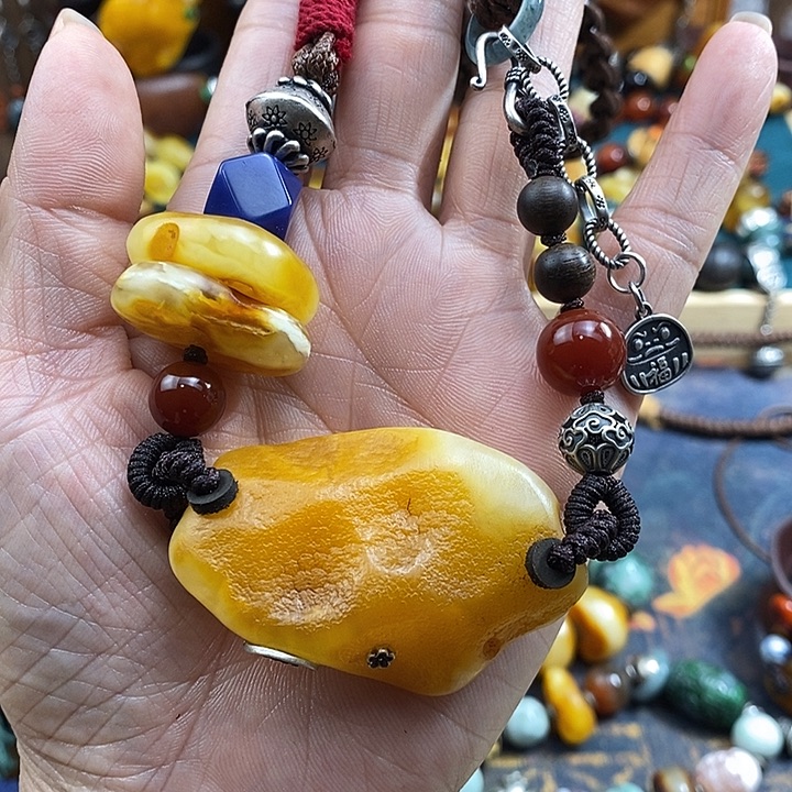 蜜蜡未镶嵌项链项链