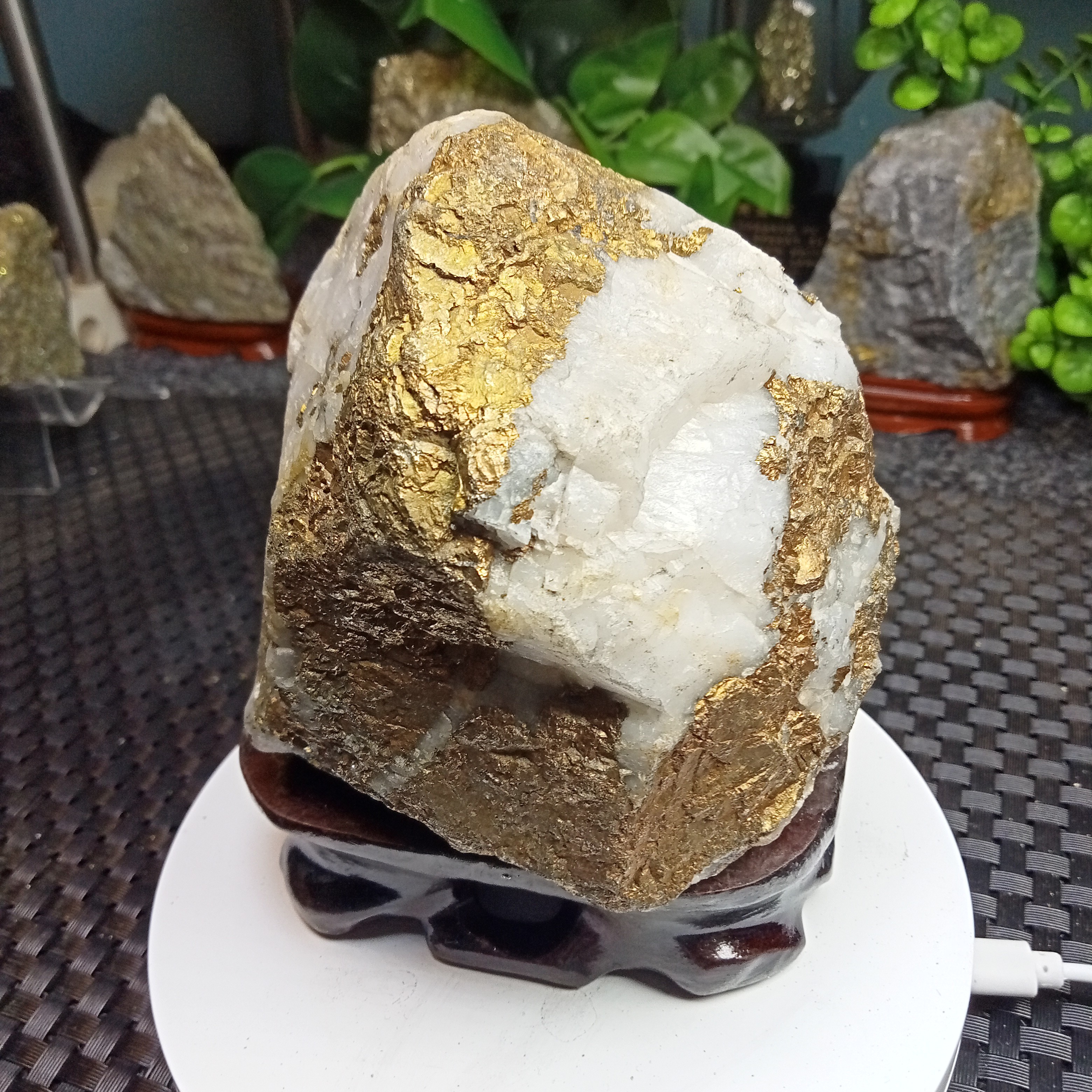 截图为准纯天然金矿石原石摆件