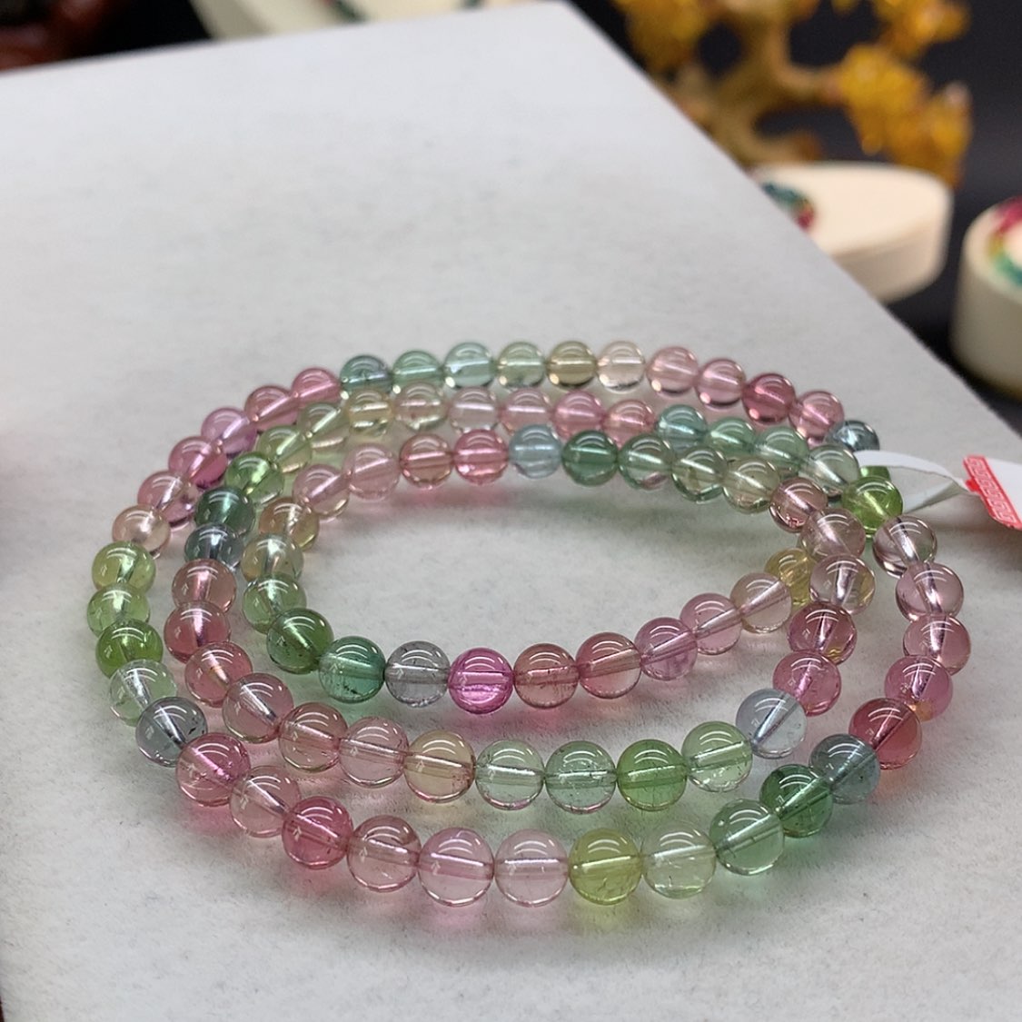 【闪购商品】未镶嵌手链碧玺荧光人鱼多圈5.8