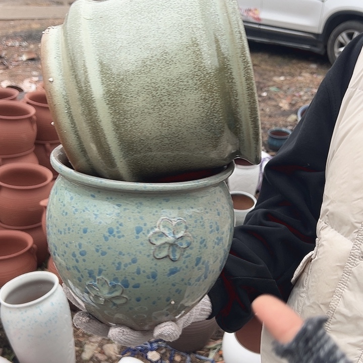 紫砂花盆瑕疵                 