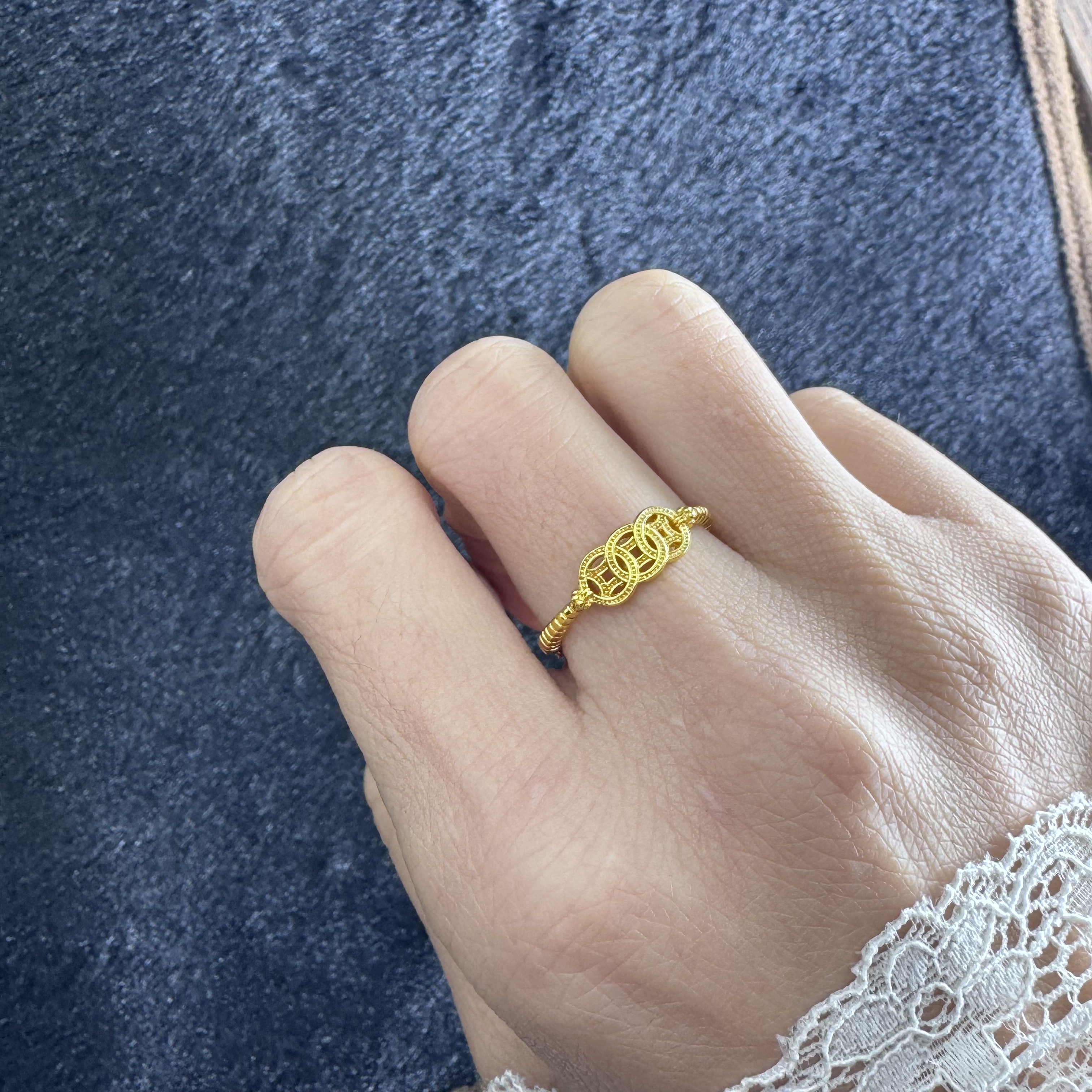 【丁老头甄选】铜钱戒指4027