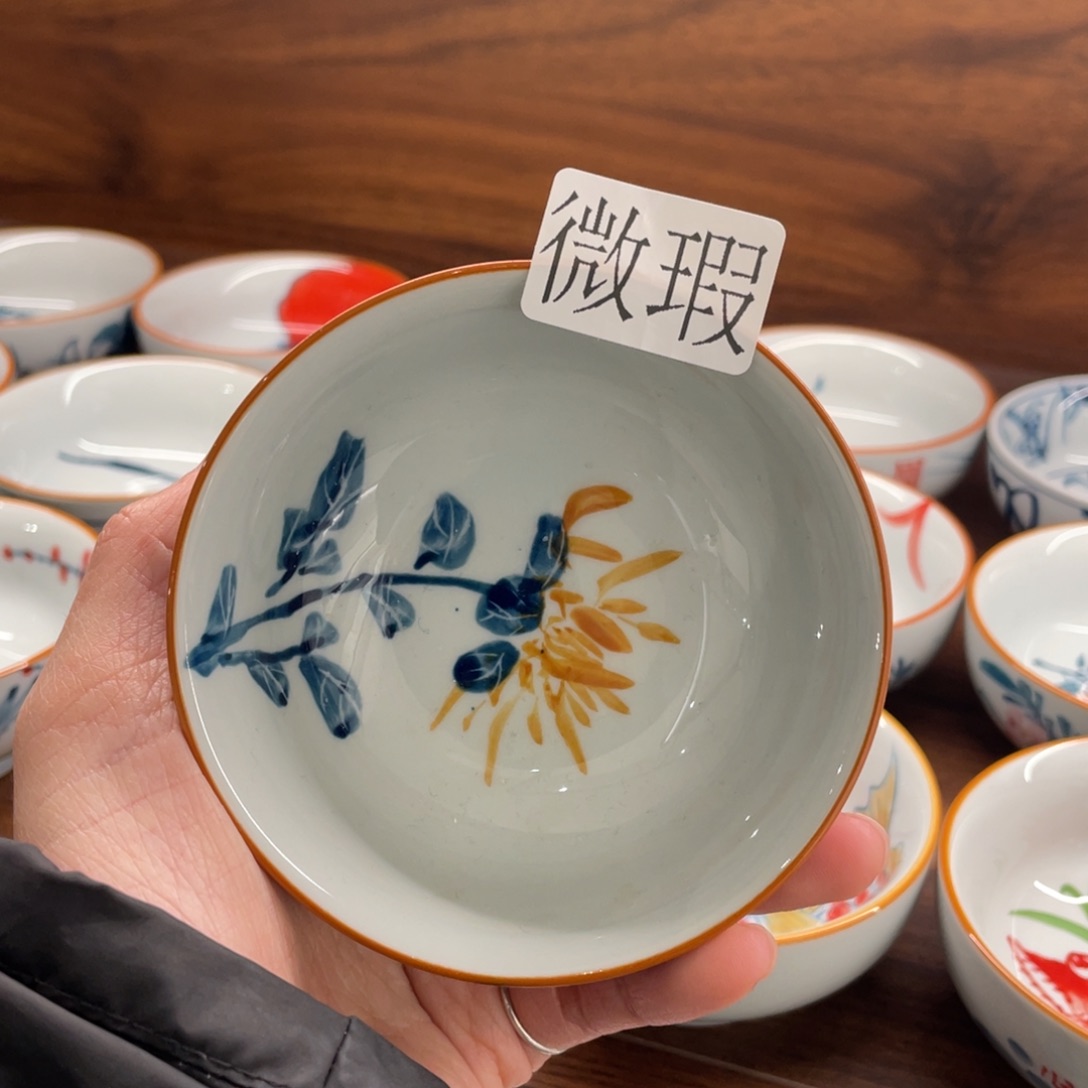 有瑕釉下彩纯手绘