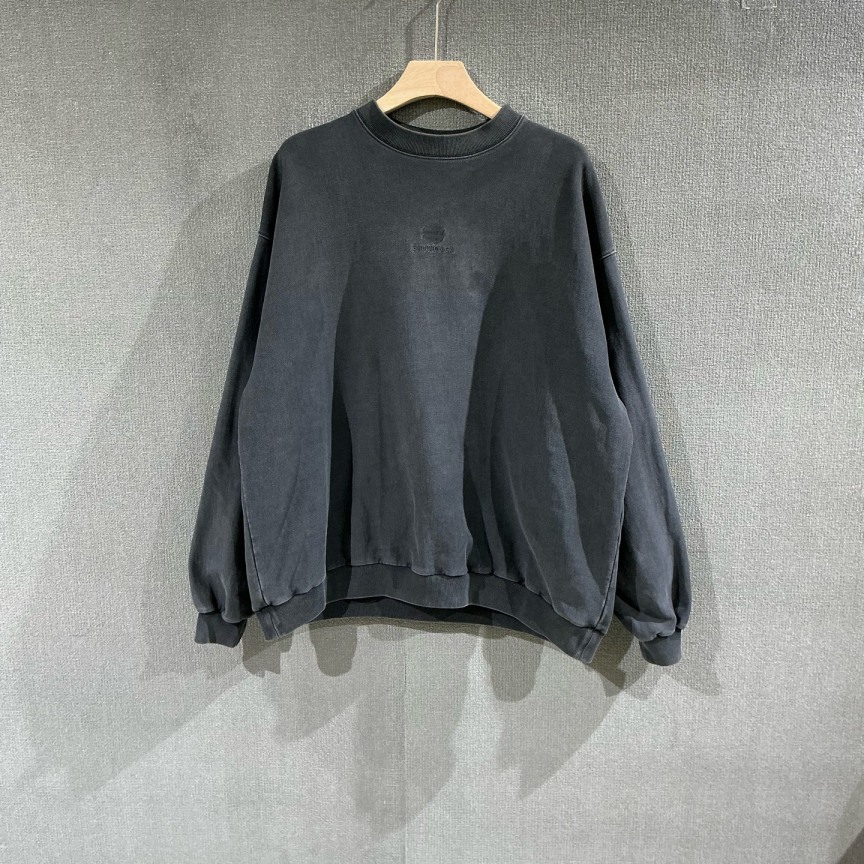 99新 Balenciaga/巴黎世家 （pm）双钩做旧圆领卫衣 1码/6249